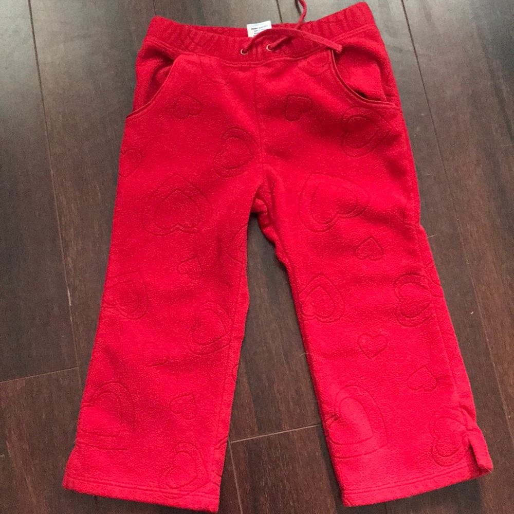 Red sweat pants